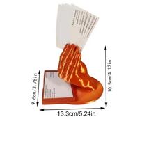 Palm Style Hand Shaped Card Holder Modern Art Desktop Organizer Card Display Stand  Home Decor oranžinė