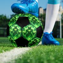 1pc Green Energy Warrior Size 5 Match Football, Training Soccer Ball, High-Elasticity and Soft, Anti-Slip and Wear-Resistant Material, Thickened and H Size 5