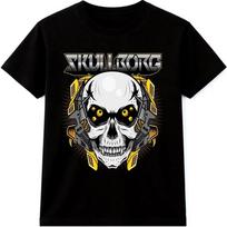 Cyberpunk Skull T Shirt Robot Skull Futuristic Robot Tee Sci Fi Graphic Top XL