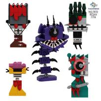 (A) Sprunki Building Blocks Sprunki Dolls Oren Wenda Lime Bricks Figure Toy DIY Assembled Toys Kids Birthday Gifts Home Decors A
