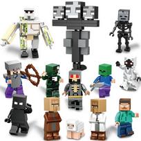 13 vnt. Minecraft Mano Pasaulis serijos minifigūrėlės, tinkamos Lego konstravimo kaladėlėms žaislas