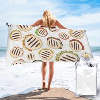 Arepas Pattern Venezuela Beach Towel Soft Microfiber Quick Dry Absorbent Quick Towels For Yoga 70x140 cm