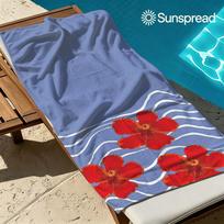 Coastal Hibiscus Quick Drying Bath Towel Microfiber beach towel light weight swimming camping yoga beach out 50x100cm