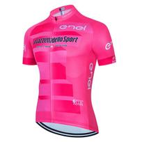 2026 Rožinė Tour de Giro Vyriški dviratininko marškinėliai Trumpomis rankovėmis Vasariniai dviratininko marškinėliai Road Bike Dviratininko apranga Kvėpuojantis marškinėlis Asian size-S