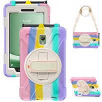 Tablet Cases for 8.0'' Samsung Galaxy Tab Active 5/3 Active3/Active5 Case X300/X306B/T570/T575 Rotate Stand Silicone+PC Shell Tab Active3 8.0 2020