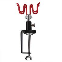 Black + Red Clamp-on Airbrush Stand  Handicraft DIY coloring workstation tool arrangement juoda/raudona