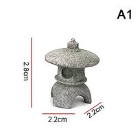 [C]Retro Gazebo Chinese Lanterns Mini Pagoda Model Decoration Stone Miniature Statue Sandstone Home Accessories