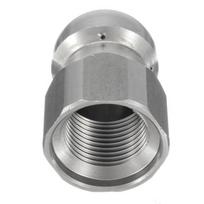 1/4 inch Pressure Washer Drain Sewer Cleaning Female Nozzle Jet Hole 1 Forward 3 Rear Spray High Quality Stainless Steel 17mm OD 1 Pcs
