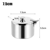 1Pcs Mini Sugar Container with Lid Spoon Sauce Cans Sugar Jam Salt Pot Seasoning Pot Spice Storage Jar Kitchen Supplies