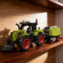 Farmer Tractor with Trailer Truck Harvester Truck Model Building Block Set Convenient tools for urban construction  Toy Gift L