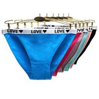 Moteriškos kelnaitės medvilninės kelnaitės sportinės apatinės kelnaitės Vienspalvis Sexy Fashion kelnaitės Apatiniai 6 vnt/komplektas M