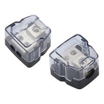 New 2 Sets Car Audio Splitter Amp Power 4 Gauge In  8 Gauge Out Distribution Block