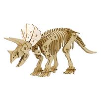 Triceratopsas 3D medinis dėlionė „pasidaryk pats“ kūrybinis rinkinys vaikams ir suaugusiems, edukacinis žaislas berniukams ir mergaitėms, 3D meno kūrinys ir puiki dovana suaugusiems ki-gu-mi - -