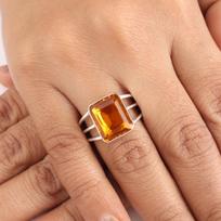 Citrine Gemstone 925 Sterling Silver Women Jewelry Designer Ring For Valentine's  Day Gift RR-78-11 4