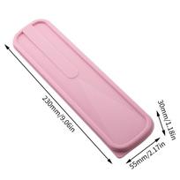 Portable Tableware Storage Box Eco-Friendly Cutlery Picnic Chopstick Spoon Container Travel Utensil Case Food Grade Dinnerware rožinė