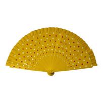 Flamenco Spanish Wood Folding Fan Classical Vintage Dots Pattern Fan Stylish Handheld Fan for Dance Performances Decors