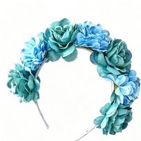 Romantic Floral Headband Wreaths Garland Vintage Artificial Flower Crown Handmade Lightweight Bohemian Hair Accessories Festival