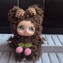 Cute Curly Hair Bear Plush Pendant Blind Box Doll Bag Keychain Ornament ruda