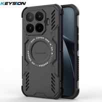 KEYSION Tuščiaviduris aušinantis dėklas Xiaomi 17T Pro 5G telefonui Silikonas+PC Magnetinis aušinantis smūgiams atsparus telefono dėklas Xiaomi 17T 5G telefonui for Xiaomi 17T juoda