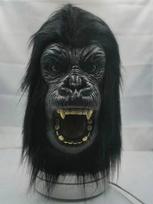 Gorilla Mask Full Head Animal Costume Scary Halloween Cosplay Party Props Unisex Adults Teens Ape Realistic Roaring Furry Mask