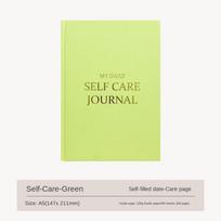 English Version Five-minute Journal Cloth Cover Happy Notebook Cloth Cover Notebook  Office žalia