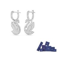 Previous Season Swan hoop earrings F-Original brand box sidabras