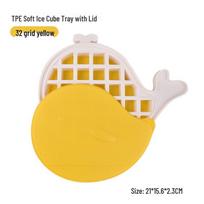 Creative Animal Ice Cube Tray with Lid, Food-Grade TPE+PP, Easy Release Household Ice Mold