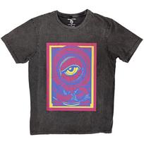 Primal Scream Stone Wash TShirt Psychedelic Eye Charcoal Grey OFFICIAL NEW XL