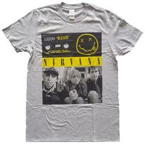 Men's Nirvana Bleach Cassettes Slim Fit T-shirt X-Large Grey L
