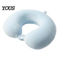Memory Foam Cushion Travel Neck Pillow, U Shaped Headrest for Airplane Removable Velvet Pillow Cover Car, Soft Support Office Nap, Washable