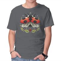 Unisex Crew Neck T-Shirt Ladybug Magic Graphic Short Sleeve Casual Tee XXXXL