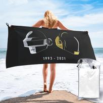 Daft Punk Electronic Music Band Tribute Helmet Art   Beach Towel Soft Quick Dry Absorbent Quick Towels For Mountain Climbing 70x140 cm