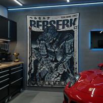 Berserk Guts Berserker Armor Tapestry, Kentaro Miura Manga Art, Soft Wall Hanging & Decorative Blanket For Home 40X60CM