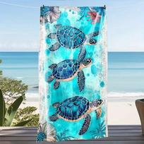 1PC Sea Turtle Beach Towel, Polyester Quick Dry Towel, Lightweight & Soft for Swimming & Travel, Unisex, Ideal for Beach, Surfin 50X100cm