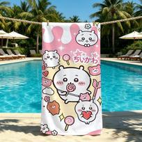 Cartoon Cute C-Chiikawa-Es Towel For Outdoor Camping Beach Towel Super Absorbent Quick-Drying Summer Towel STJ40x70CM
