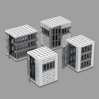 City Military Police Series Scorpion Hole Prison Building Blocks Set Moc wire cage Construction Model Bricks Kids Toys black