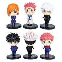 Anime Figure 6Pcs/set Jujutsu Kaisen Gojo Satoru Yuji Itadori Figure Doll Toy Action Figure Yuji Itadori Fushiguro  Model Toys