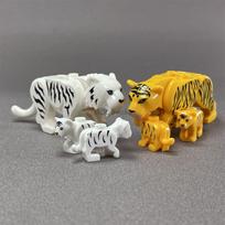 MOC Bricks Tiger City Zoo Pet Accessories Figures Farm Zoo DIY Dolls Educational Assembled Toys For Children