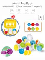 6Pcs Baby Smart Eggs Montessori Educational Toys For Children Color Shape Matching Recognize Toddler Intelligent Learning