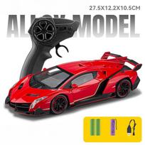 1:24 Veneno RC Supercar Sports Car Alloy Metal Diecast Model Car Outdoor Children's Toys Radio Remote Control Car Christmas Gift raudona