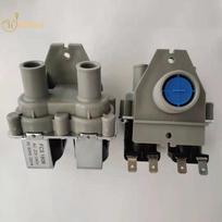 Universal Double-head Water Inlet Valve, Automatic Washing Machine Double Coarse Mouth Solenoid Valve Gray-A2