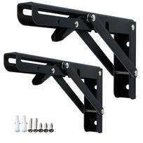 2 vnt Campervan sulankstomas laikiklis stalo lentyna Kemperis namelis karavanas juoda apdaila nerūdijančio plieno mini sulankstomo stalo automobilio priedai Black 1 Pair