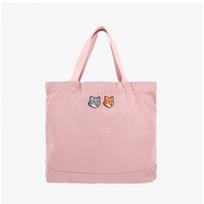 Maison Kitsune Dvigubo lapės galvos aplikacijos pirkinių krepšys 0544 OW511CFWW9112 0544