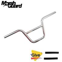 BMX aliumininis sulankstomas Ape Hanger vairas 22,2 mm paaukštinimas gatvės ir laipiojimo dviračiams