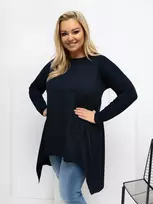 Palaidinė moteriška tamsiai mėlyna plus size RV