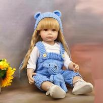 Baby Silicone Reborn Doll For Girls Princess Cute Bb Newborn Realistic Soft Mold Doll Kits Princess Cute Gift Toys for Kid 55cm 55cm