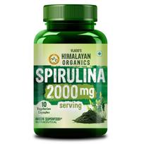 Vlado's Himalayan Organics Spirulina 2000mg Per Serving - 10 Veg Capsules Superfood Energy Booster