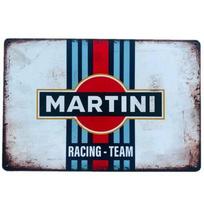 Martini Racing Team skardinis ženklas Vintažinis autosporto garažo dekoras Vyriškas kampelis aluminum 20x30cm