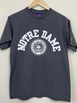 University Of Notre Dame T Shirt Front Logo Fighting Irish Gray Champion Sz M XL