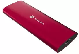 NATEC RHINO M.2 NVME LITE EXTERNAL SSD ENCLOSURE USB-C 3.2 GEN 2 RUBY Raudonas